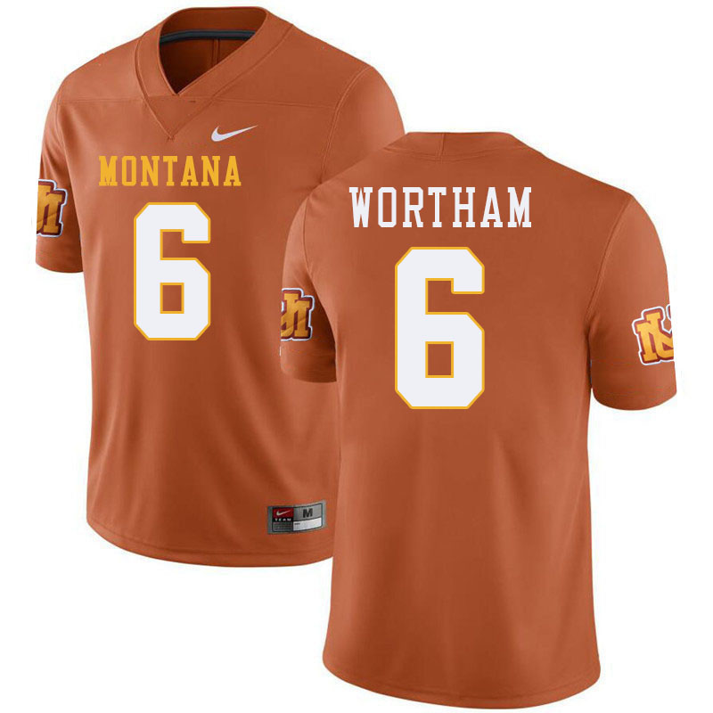Montana Grizzlies #6 Michael Wortham College Football Jerseys,Uniforms Stitched Sale-Throwback Montana Grizzlies #6 Michael Wortham College Football Jerseys,Uniforms Stitched Sale-Throwback